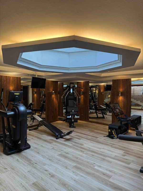 Modern fitness room with state-of-the-art equipment at Hotel Tirolerhof