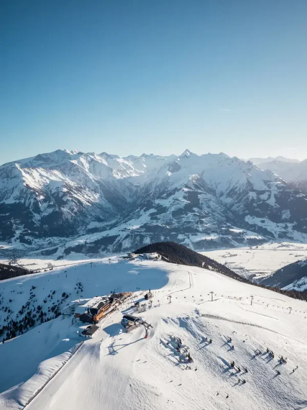 Skigebiet Zell am See aus der Vogelperspektive